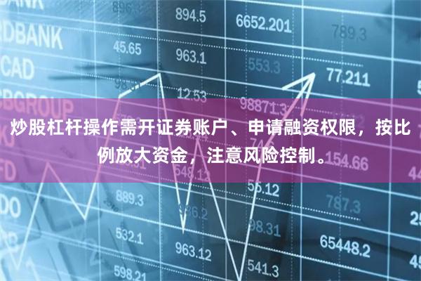 炒股杠杆操作需开证券账户、申请融资权限,按比例放大资金,注意风险控制。